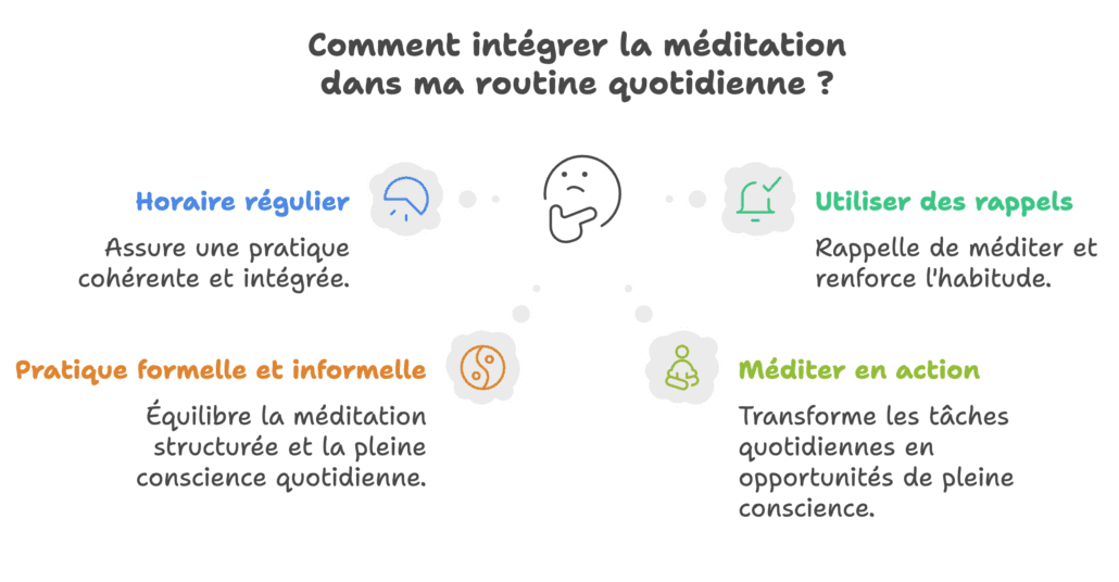 Intégrer la méditation dans la routine quotidienne